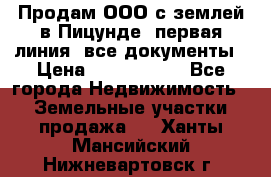 Продам ООО с землей в Пицунде, первая линия, все документы › Цена ­ 9 000 000 - Все города Недвижимость » Земельные участки продажа   . Ханты-Мансийский,Нижневартовск г.